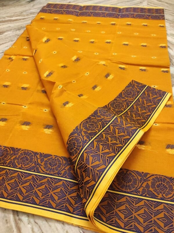 SG's Collections Women's Pure Cotton Traditional Tant Saree Woven Design All Over Body Woven Work Tant Saree