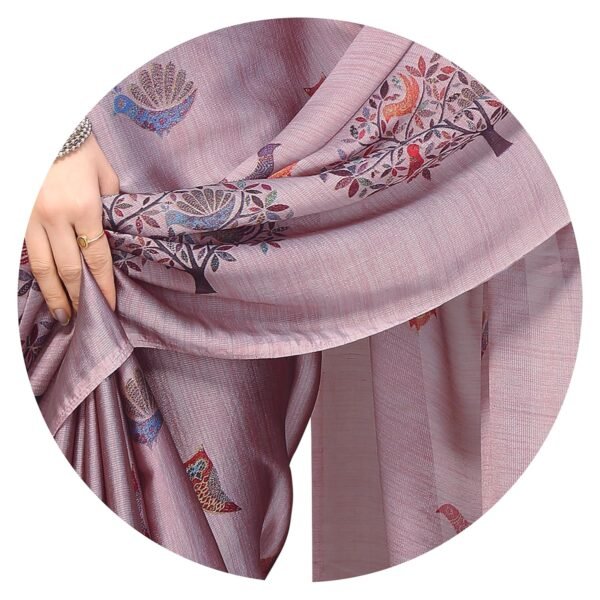 MIRCHI FASHION Women's Fancy Chiffon Madhubani Printed Saree with Blouse Piece