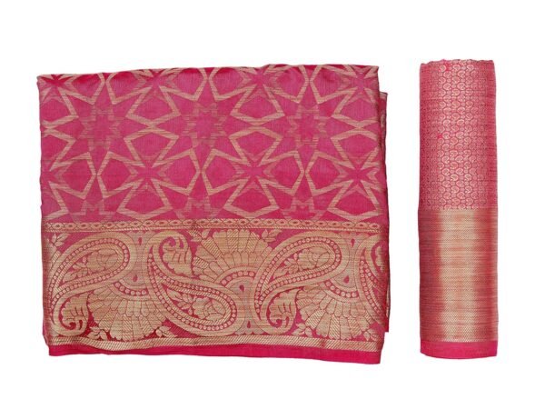 MIMOSA Women Patola Style Art Silk Saree Color : Pink (4574-2526-Sd-Gajj)